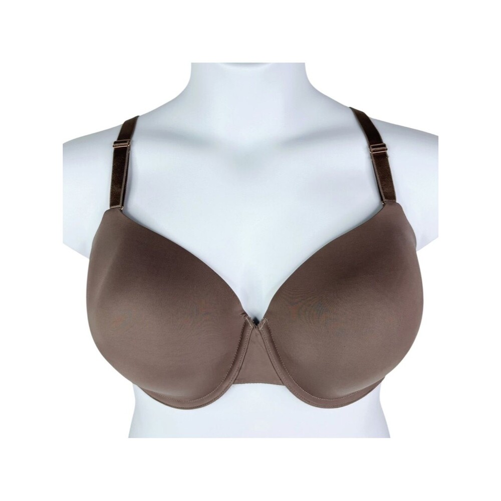 Soma Vanishing 360 Perfect Coverage Bra sz 42C * Mochaccino Brown Neutral Smooth